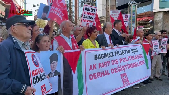 Filistin İçin Meydanlara İndiler! Vatan Partisi Çözümü Madde Madde Anlattı