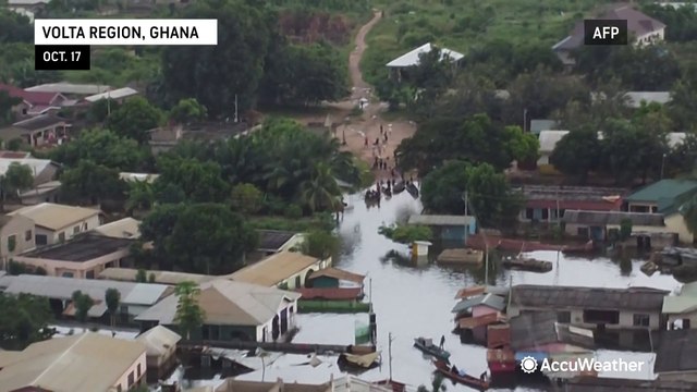 Thousands displaced by flooding in Ghana
