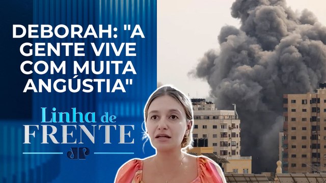 Sirenes tocam durante entrevista ao vivo no Norte de Israel | LINHA DE FRENTE