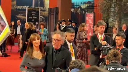 Festival Roma, la coppia Tim Burton-Bellucci superstar sul red carpet