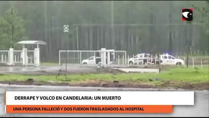 Derrape y volco en Candelaria un muerto