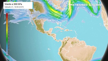 Modelo ECMWF - Viento a 300 mb