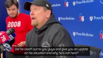 Philadelphia coach reacts to Harden skipping 76ers training