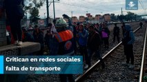Usuarios viajan en transportes de la SSC tras suspensión del servicio en la Línea A