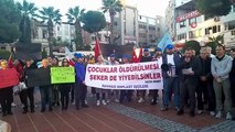 İzmir Aliağa'da İsrail'in Gazze'deki insanlık suçları protesto edildi