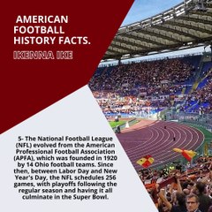 | IKENNA IKE | AMERICAN FOOTBALL HISTORY FACTS: NFL AND APFA (PART 2) (@IKENNAIKE)