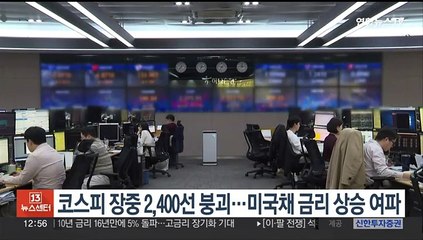 코스피 장중 2,400선 붕괴…미국채 금리 상승 여파