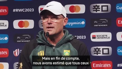 Afrique du Sud - Nienaber : "Il n'y avait pas de raison de changer"