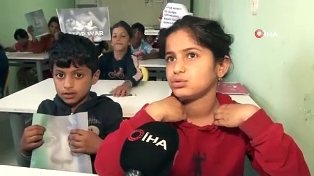 Les enfants réfugiés syriens veulent que la guerre israélo-palestinienne prenne fin