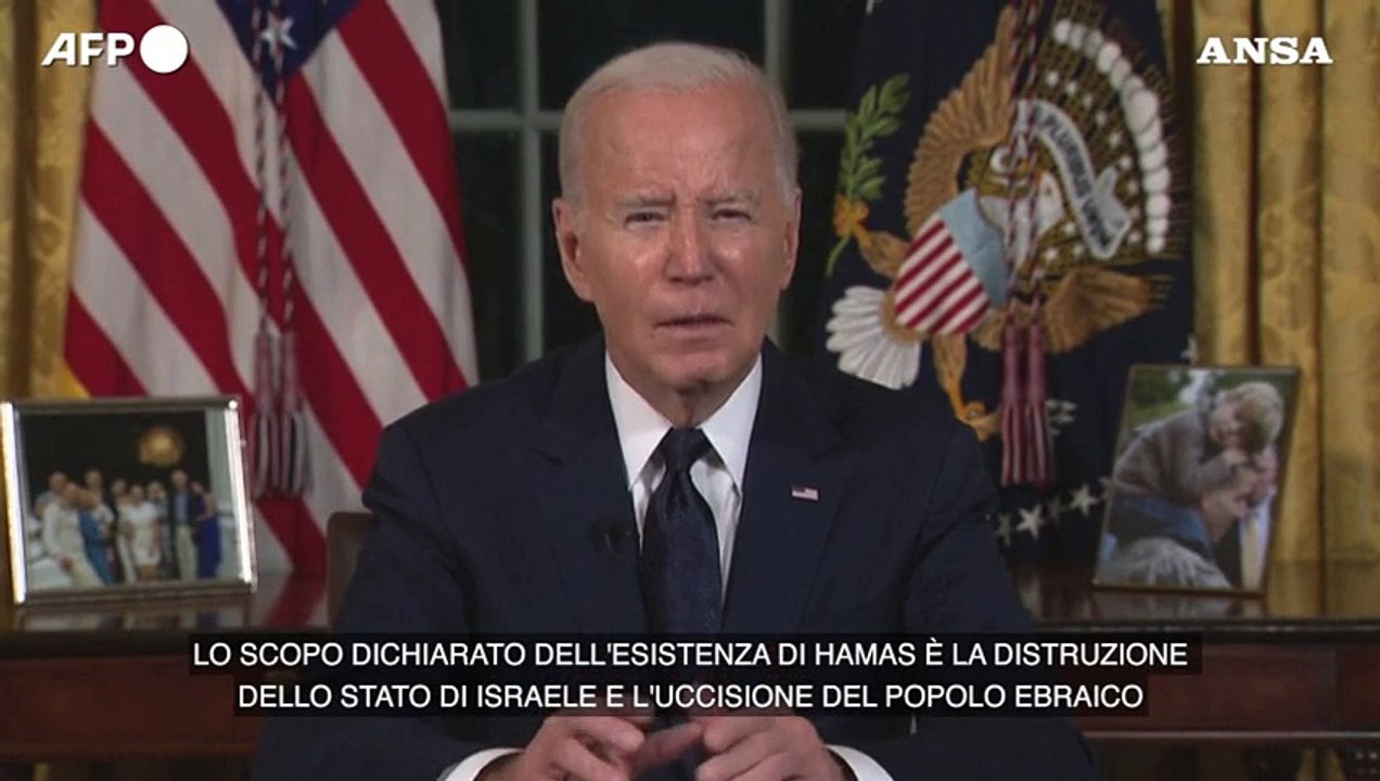 Biden:  "Hamas e Putin vogliono annientare le democrazie a loro vicine"