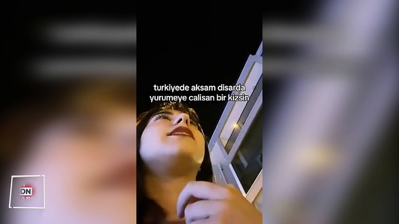 Kaldırımda oturan genç kadına taciz