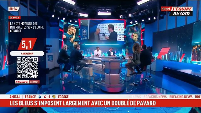 Football - Le sélectionneur des Bleus Didier Deschamps intervient en direct lors du duplex d’un journaliste de la chaîne L’Equipe: C'est inadmissible, on ne met pas un 3! - Regardez