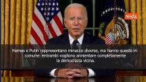 Biden: Hamas non rappresenta palestinesi, li usa come scudi umani