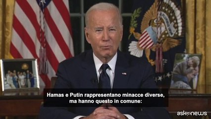 Biden: Hamas e Putin vogliono entrambi annientare una democrazia vicina