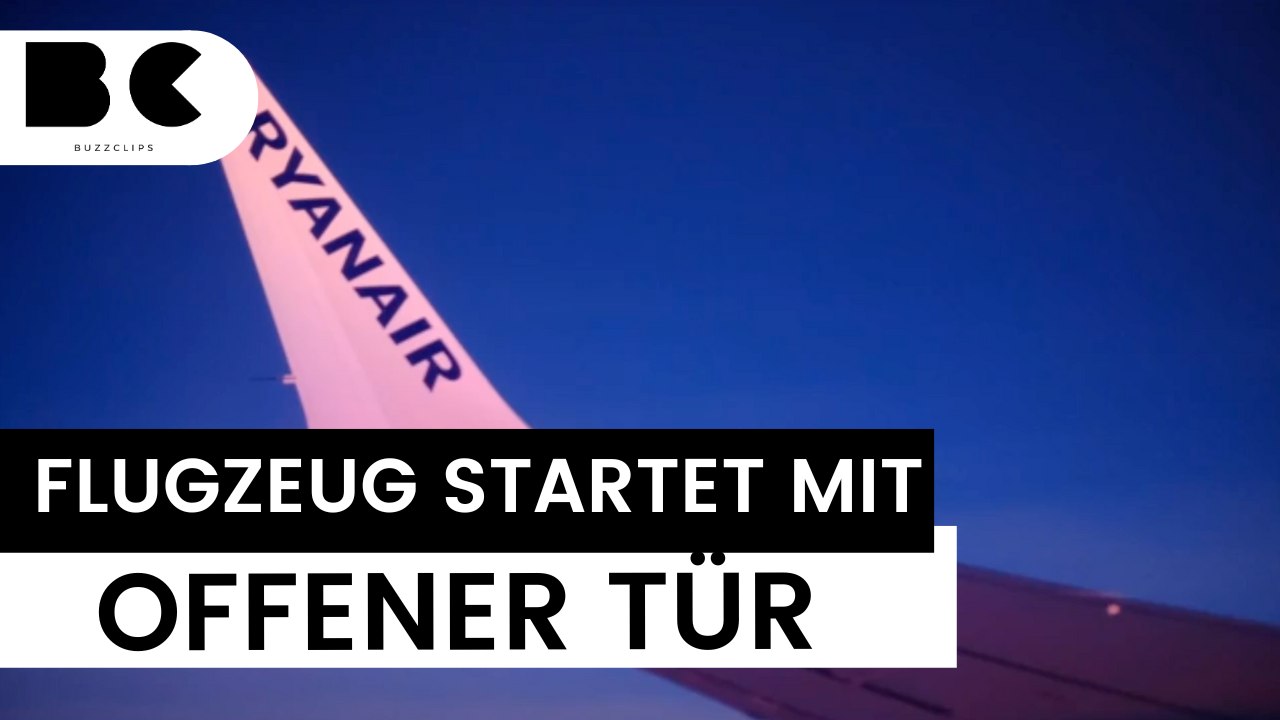 Horror-flug: tür von flugzeug bei start noch offen
