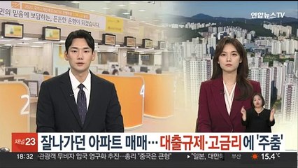 잘나가던 아파트 매매…대출규제·고금리에 '주춤'