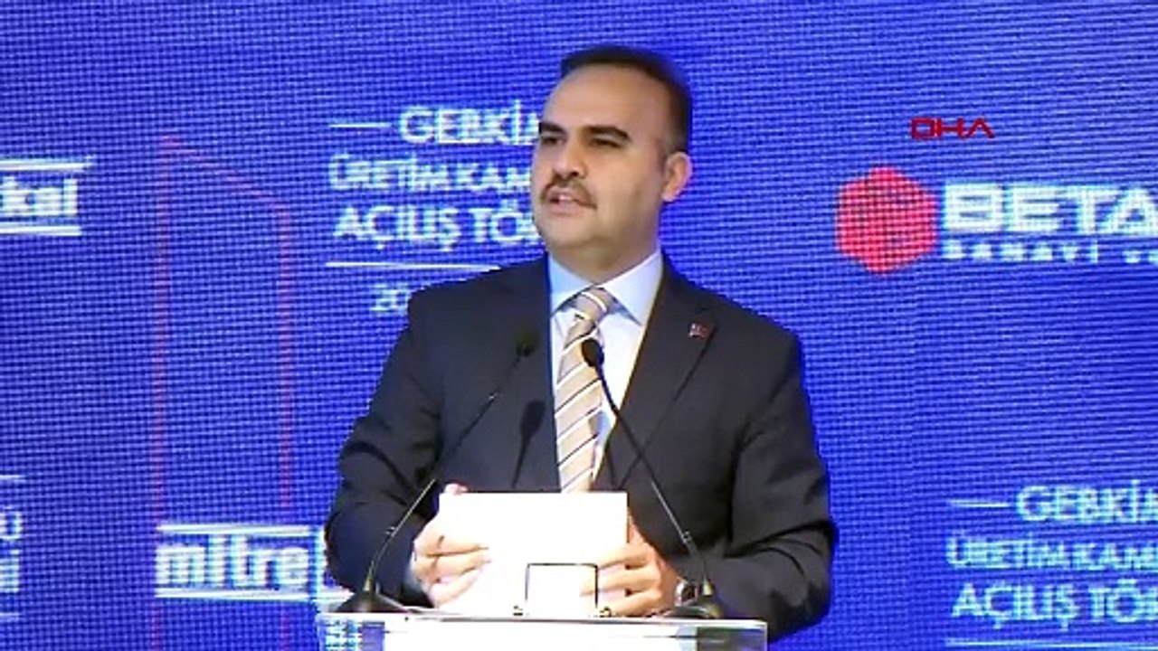 Le ministre Kacır a pris la parole lors de la cérémonie d'ouverture du nouveau campus de production de Beta Kimya.