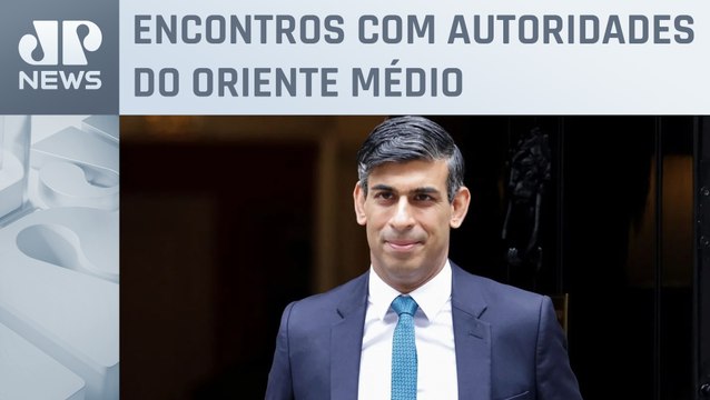 Rishi Sunak faz visita oficial ao Egito para tratar da guerra Israel-Hamas
