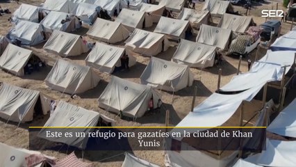 Este es un refugio para gazatíes en la ciudad de Khan Younis
