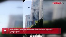 Ataşehir'de inşaatta yangın: Çok sayıda itfaiye ekibi sevk edildi