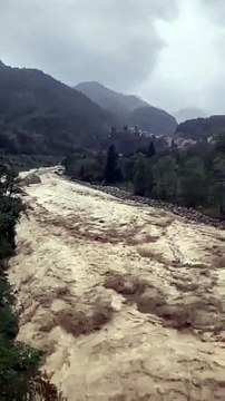 Vidéo des intempéries dans la vallée de la Vésubie (Alpes-Maritimes)
