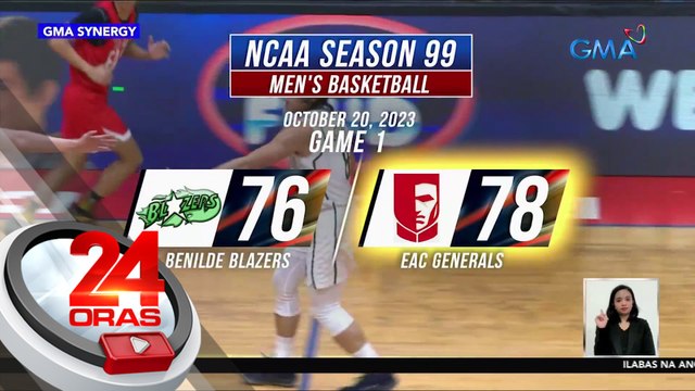 EAC Generals, wagi vs. Benilde Blazers sa score ng 78-76 | 24 Oras