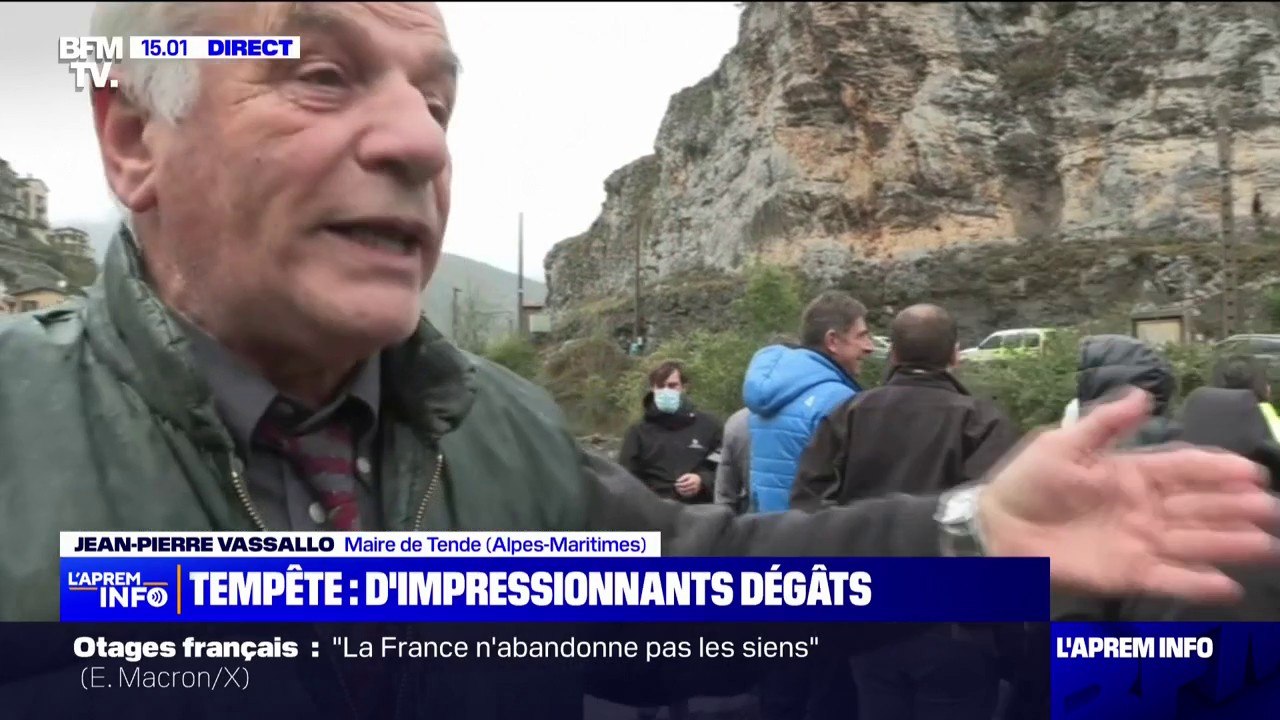 "À l'instant T, nous sommes coupés du reste de la vallée": le maire de Tende raconte les dégâts impressionnants laissés par la tempête Aline