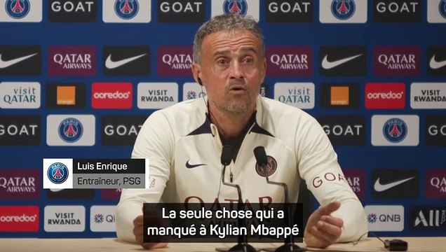 Enrique : Il ne faut pas juger Mbappé parce qu'il ne marque pas pendant 2 ou 3 matches