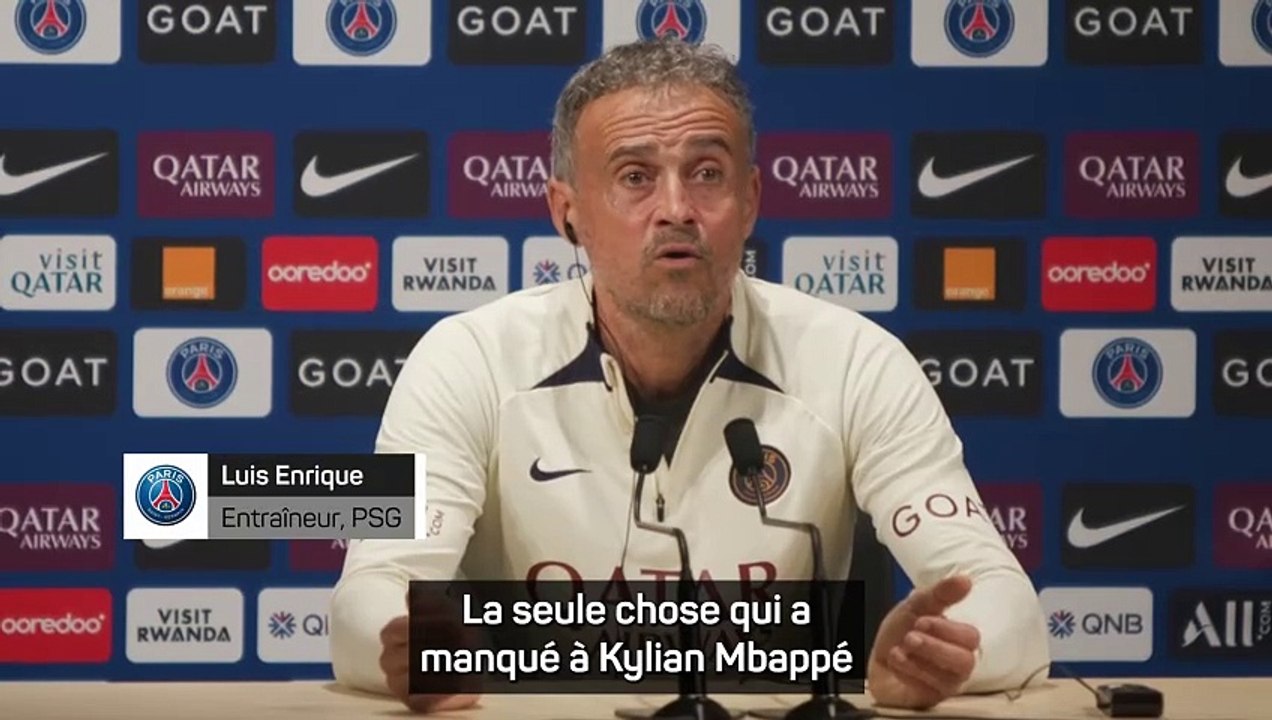 Enrique : "Il ne faut pas juger Mbappé parce qu'il ne marque pas pendant 2 ou 3 matches"