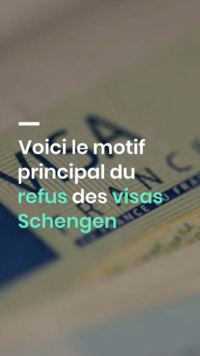 Voici le motif principal du refus des visas Schengen