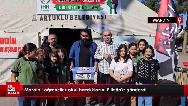Mardinli öğrenciler okul harçlıklarını Filistin’e gönderdi
