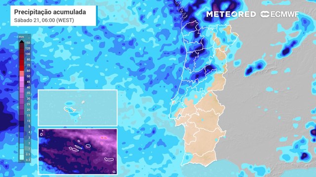 Nova depressão chega no próximo domingo a Portugal continental, saiba onde vai chover mais