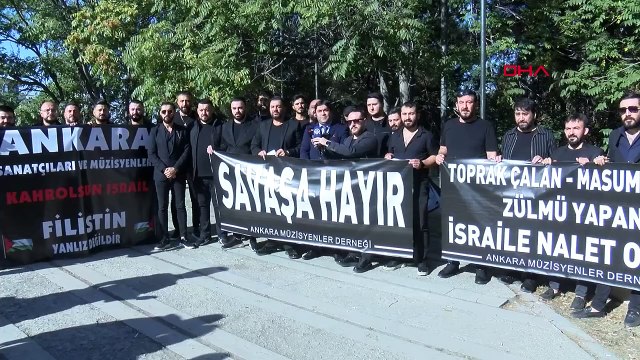 Des musiciens d'Ankara ont manifesté devant l'ambassade d'Israël