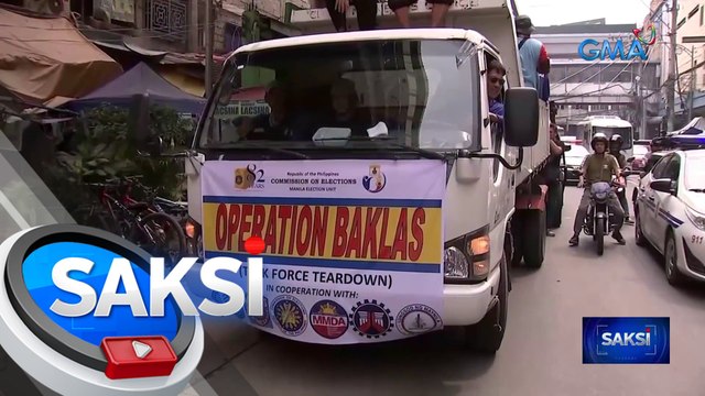 Pagbabaklas ng mga poster at iba pang campaign materials, idinaos ng Comelec sa iba't ibang lugar | Saksi