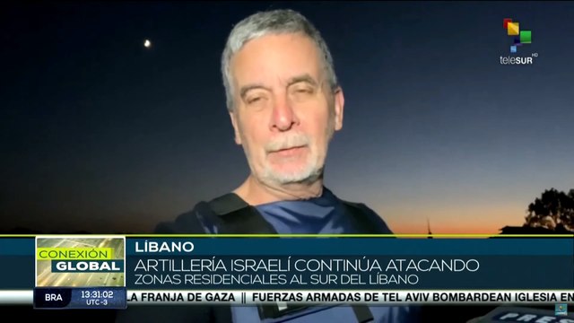 Artillería israelí continúa atacando zonas residenciales al sur del Líbano