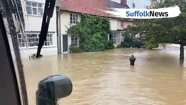 Storm Babet flooding in Debenham