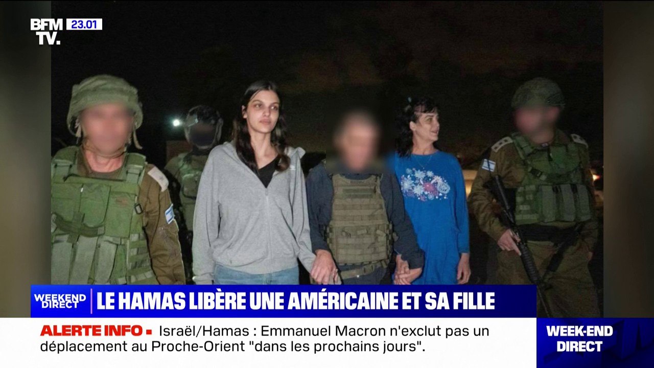 L'armée israélienne dévoile une première image des otages américaines libérées ce vendredi soir par le Hamas
