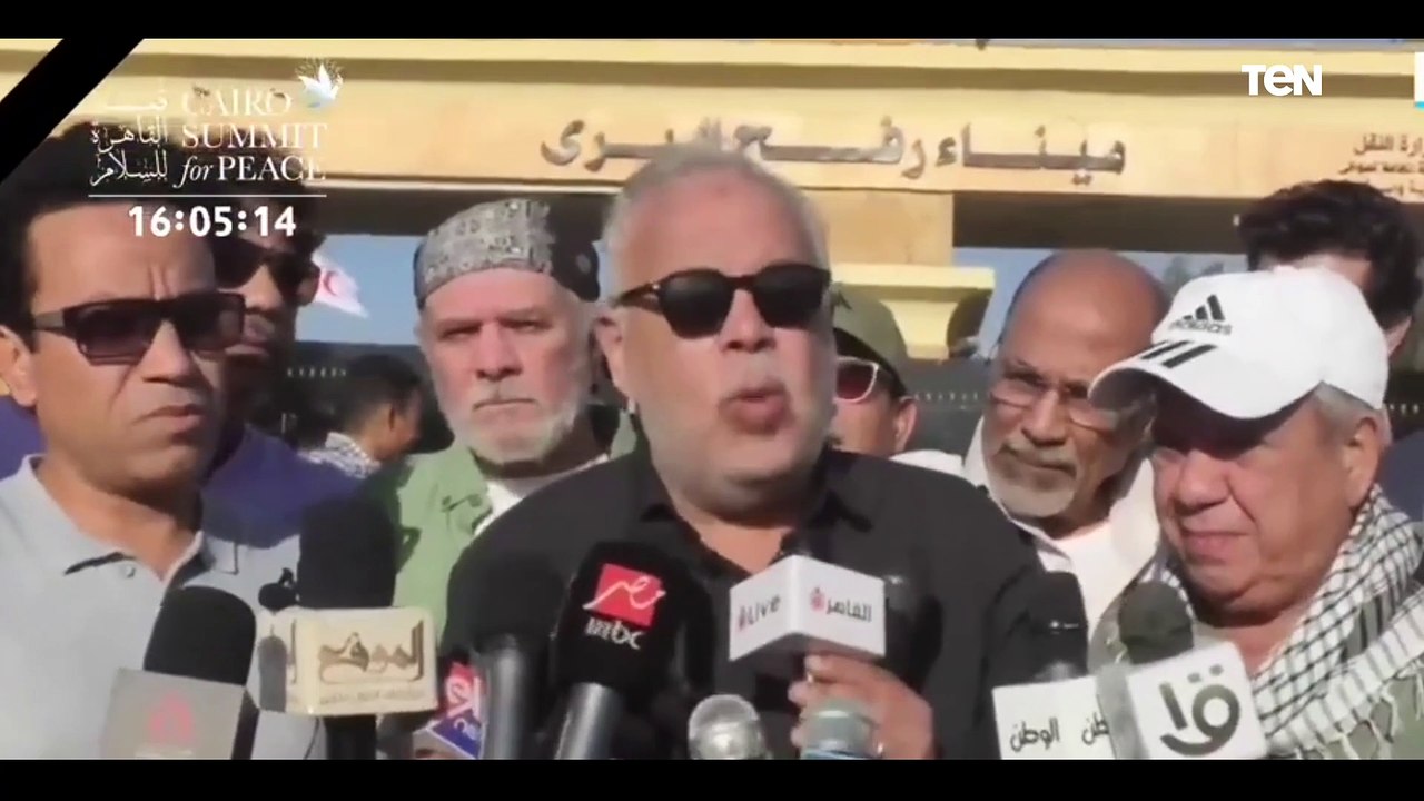 وفد من نقابة الفنانيين ينضم إلى اعتصام معبر رفح