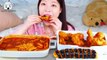 ASMR MUKBANG| Tteokbokki with Ramen, HONEY COMBO Chciken, SHINJEON Cheese Kimbap