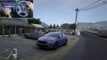 Performance and Comfort Unite: The Skoda Slavia Driving Impressions | GTA 5 Gameplay with Logitech G29