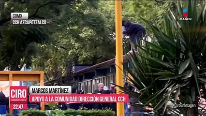 Encapuchados vandalizan CCH Azcapotzalco