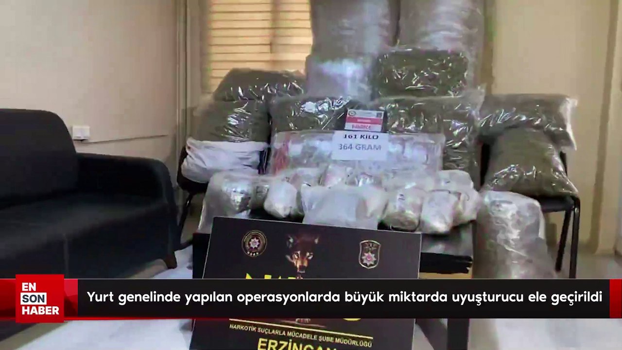 Yurt genelinde yapılan operasyonlarda büyük miktarda uyuşturucu ele geçirildi
