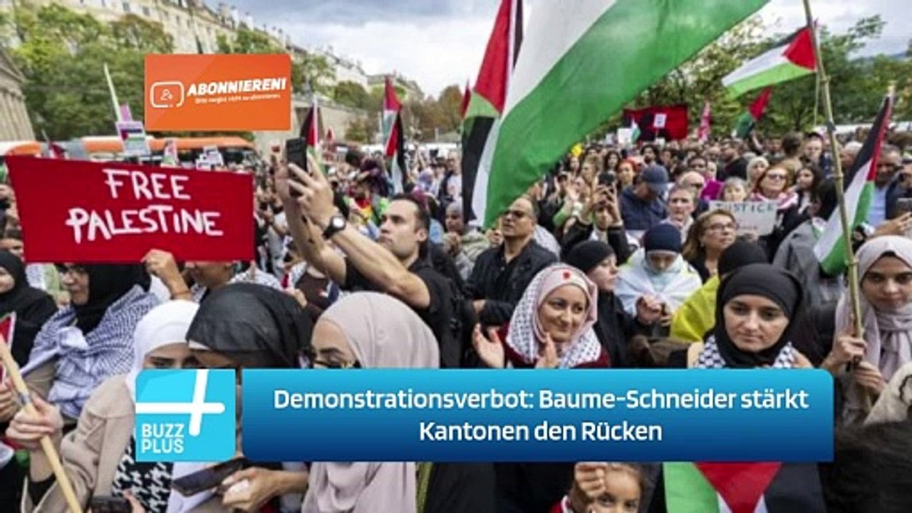 Demonstrationsverbot: Baume-Schneider stärkt Kantonen den Rücken