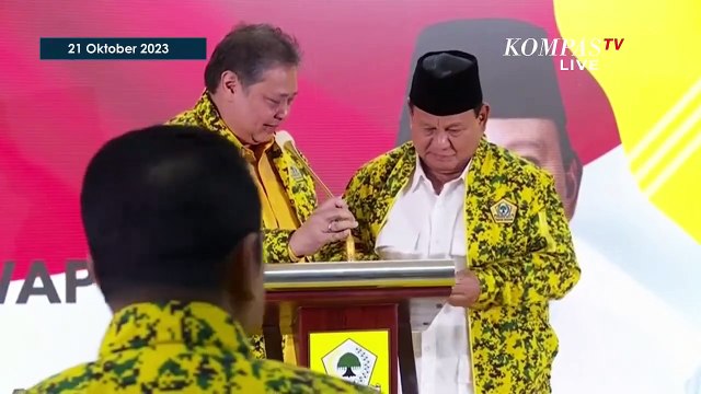 [FULL] Pidato Prabowo Usai Golkar Usulkan Gibran Jadi Cawapresnya di Pilpres 2024