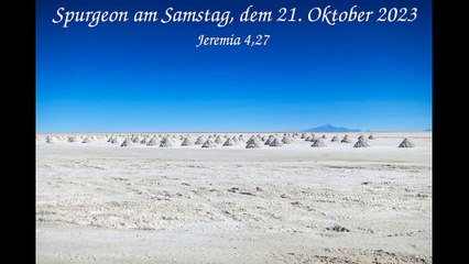 Spurgeon am Samstag, dem 21. Oktober 2023