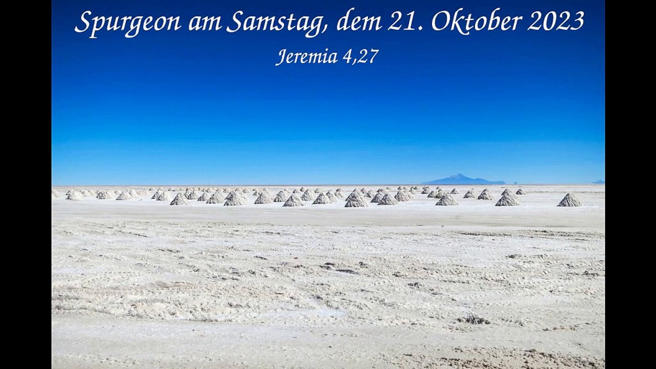 Spurgeon am Samstag, dem 21. Oktober 2023