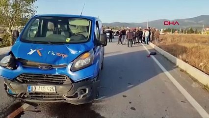 KAMYONETİN ÇARPTIĞI MOTOSİKLETLİ AĞIR YARALANDI