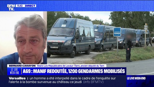 Manifestation contre la construction de l'A69: C'est un projet de progrès pour Bernard Carayon, maire LR de Lavaur (Tarn)