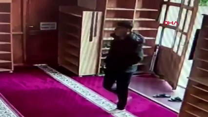 Midyat'ta cami hırsızı güvenlik kamerasına yakalandı