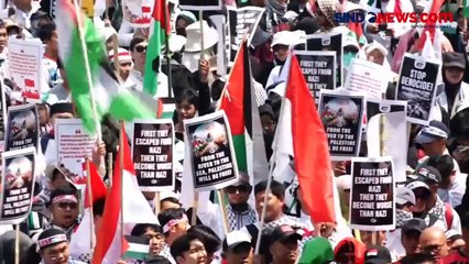 Ribuan Orang di Bandung Turun ke Jalan Gelar Aksi Bela Palestina